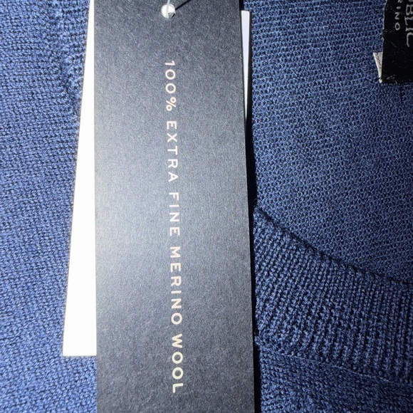 Banana Republic Navy Merino wool sweater New with Tags - Picture 4 of 6
